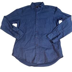 Polo Ralph Lauren blue western slim‎ fit long sleeve button up shirt SIZE L